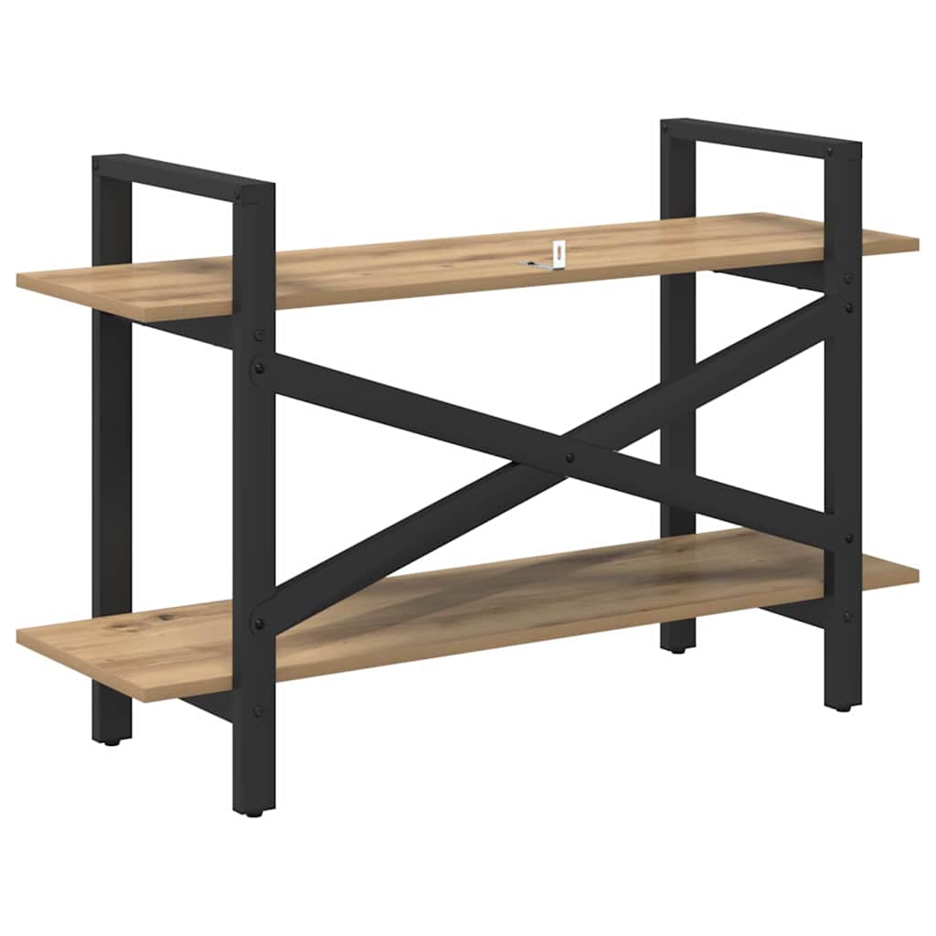 Könyvespolc 2 szintes 100 x 33,5 x 64 cm Szerelt Fa