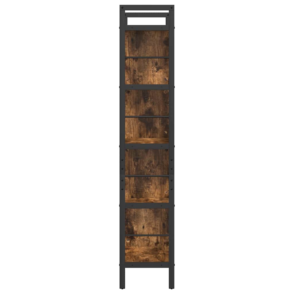 Könyvespolc 9 szintes 75 x 30 x 156 cm Szerelt Fa Füstölt tölgy