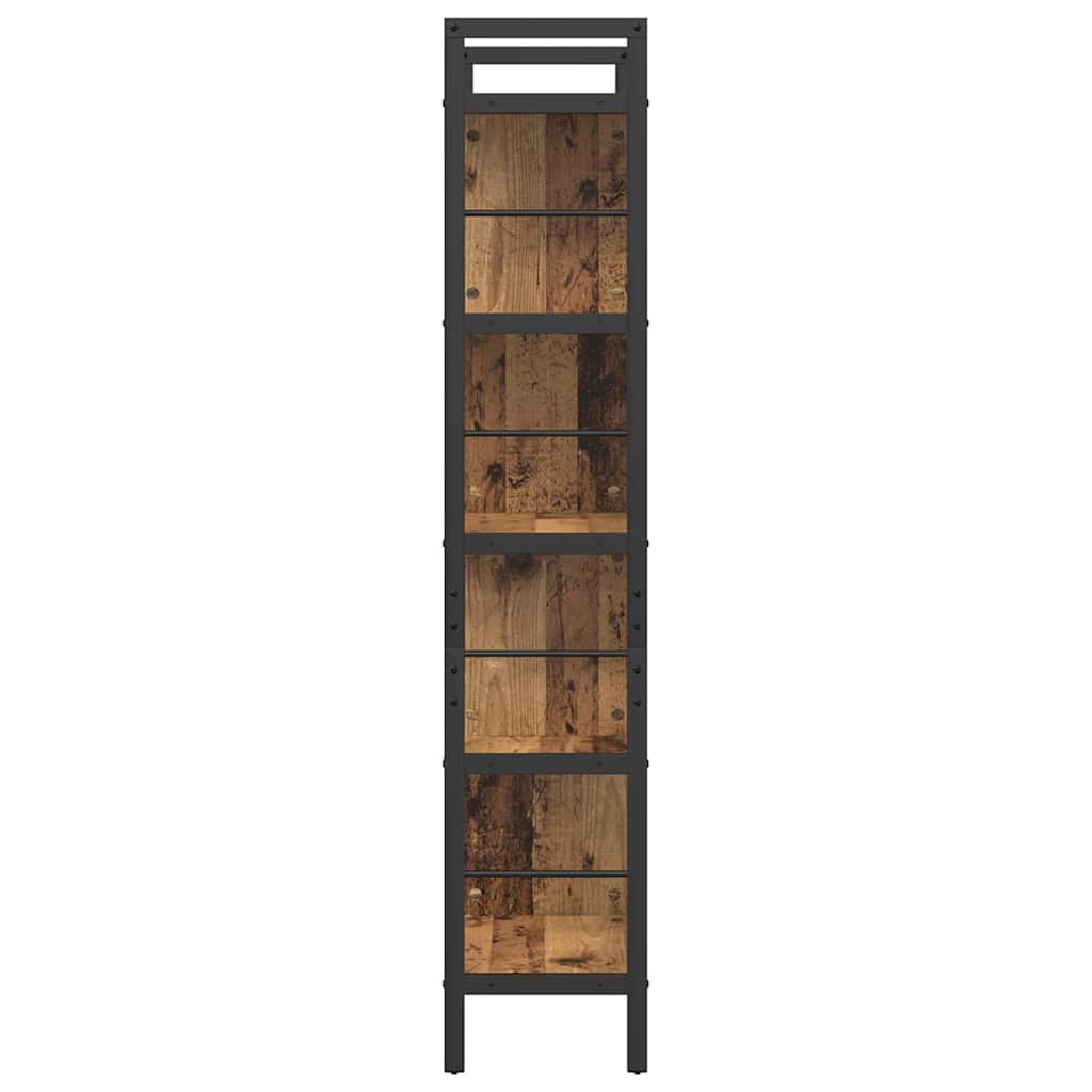 Könyvespolc 9 szintes 75 x 30 x 156 cm Szerelt Fa Öreg fa
