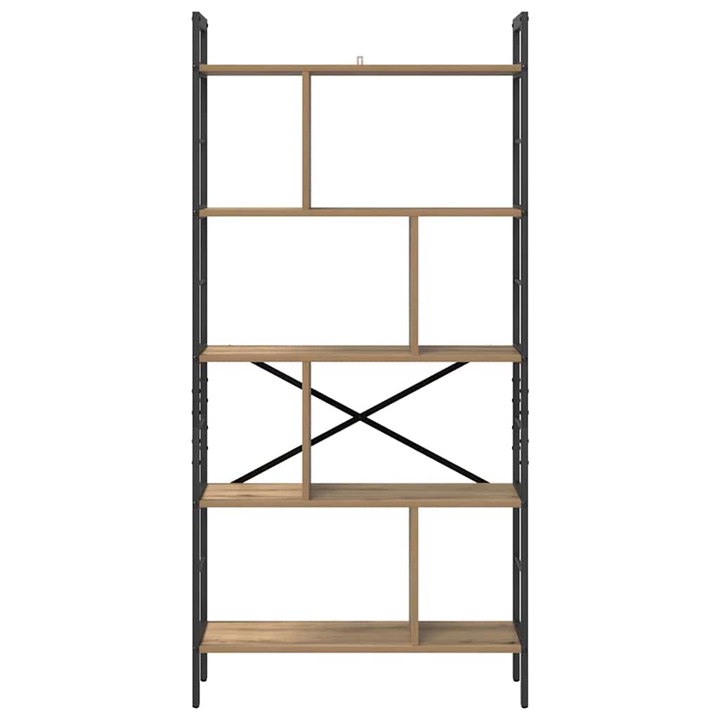 Könyvespolc 9 szintes 75 x 30 x 156 cm Szerelt Fa Artisan tölgy
