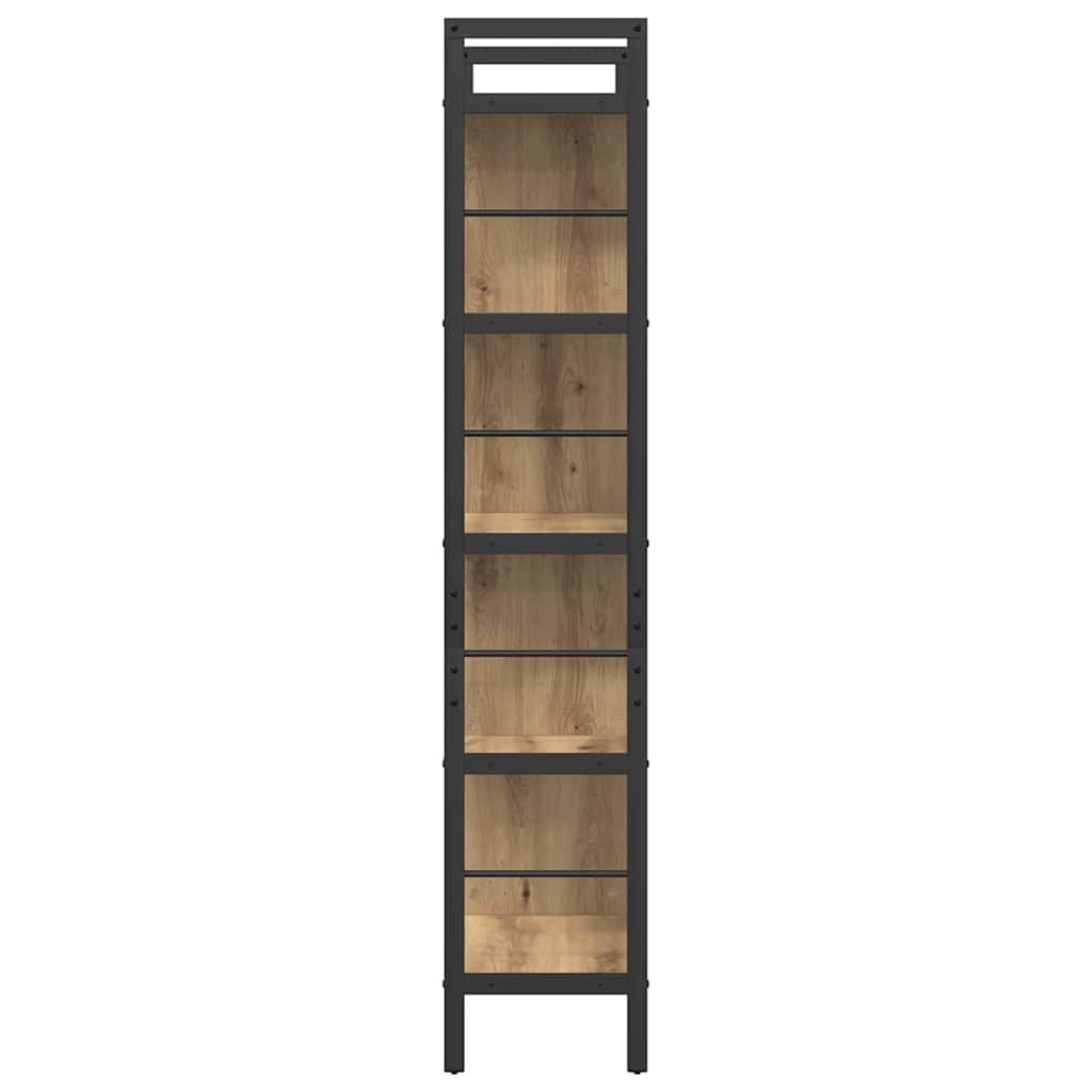 Könyvespolc 9 szintes 75 x 30 x 156 cm Szerelt Fa Artisan tölgy