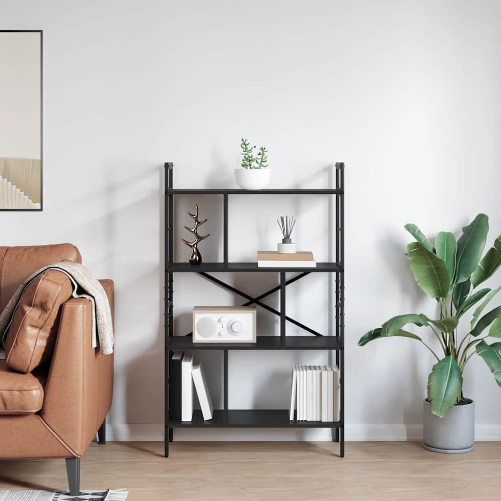 Könyvespolc 7 szintes 75 x 30 x 123,5 cm Szerelt Fa