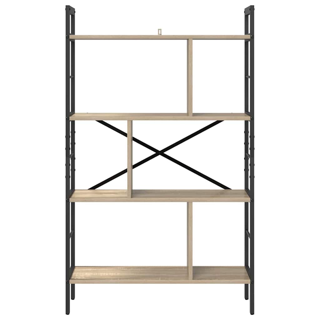 Könyvespolc 7 szintes 75 x 30 x 123,5 cm Szerelt Fa