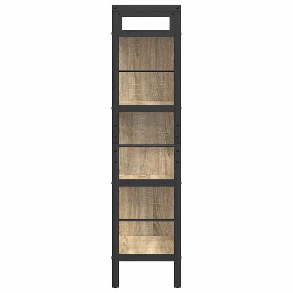 Könyvespolc 7 szintes 75 x 30 x 123,5 cm Szerelt Fa