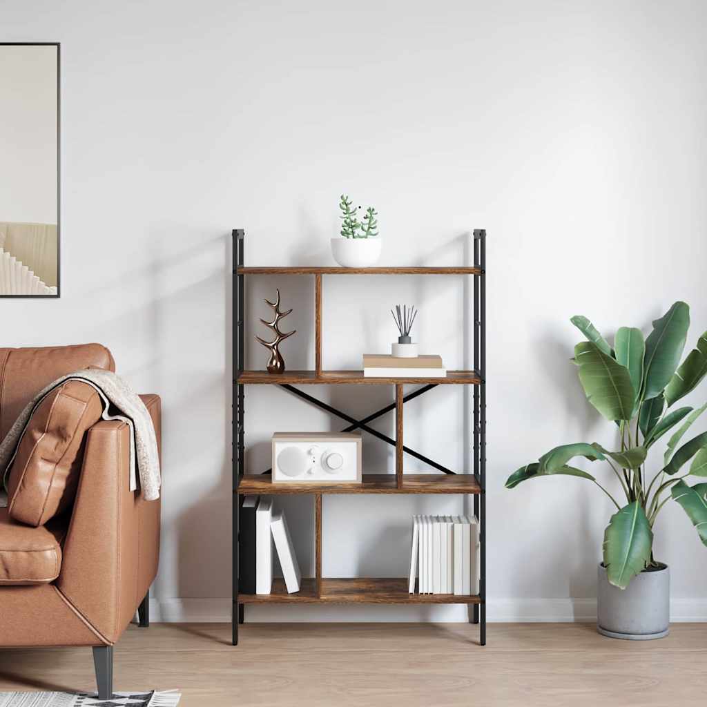 Könyvespolc 7 szintes 75 x 30 x 123,5 cm Szerelt Fa
