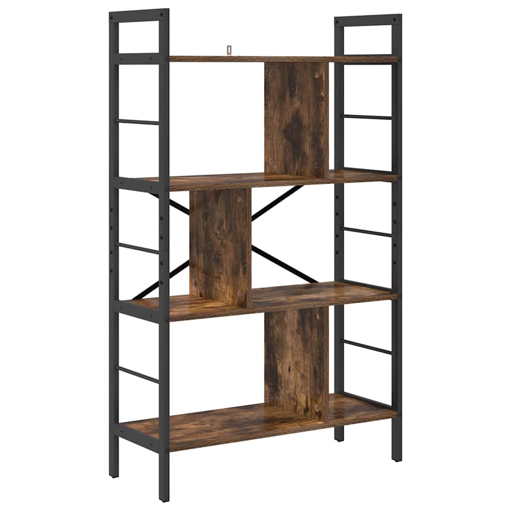 Könyvespolc 7 szintes 75 x 30 x 123,5 cm Szerelt Fa