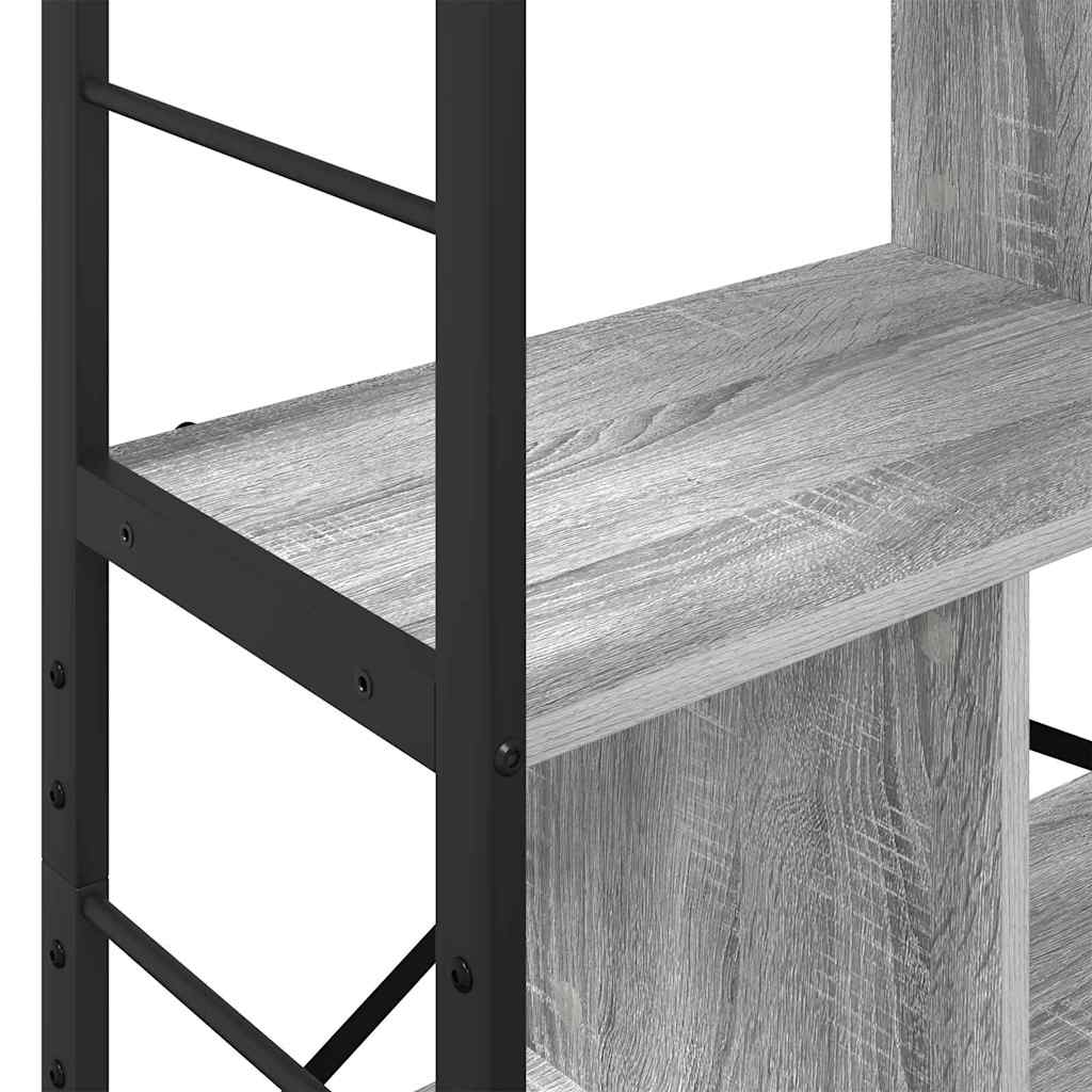 Könyvespolc 7 szintes 75 x 30 x 123,5 cm Szerelt Fa