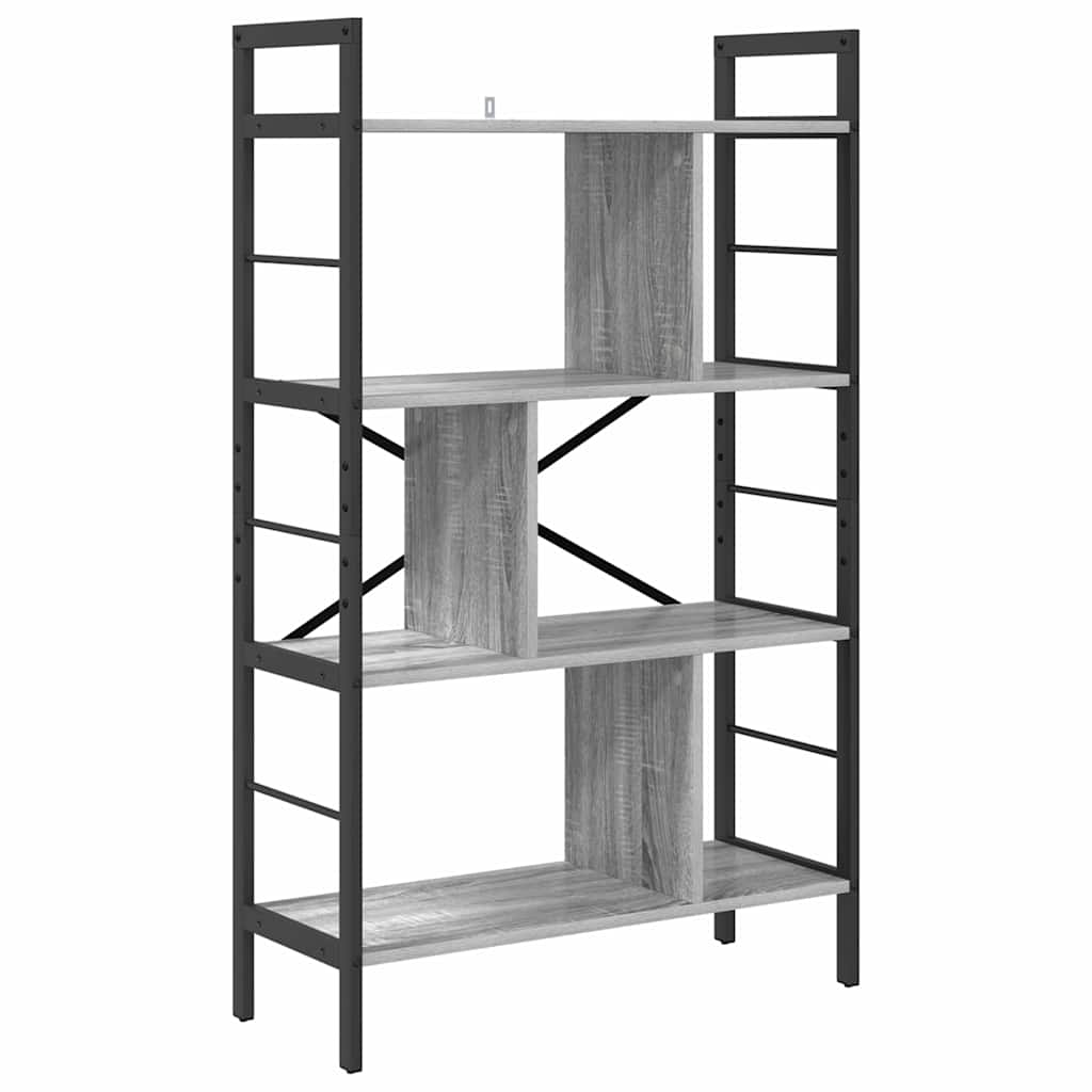 Könyvespolc 7 szintes 75 x 30 x 123,5 cm Szerelt Fa