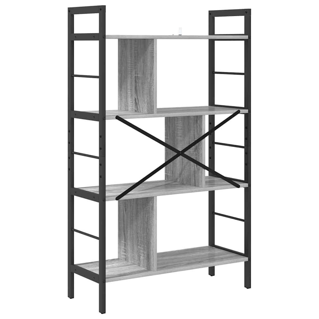 Könyvespolc Szürke Sonoma 75 x 30 x 123,5 cm Faanyag