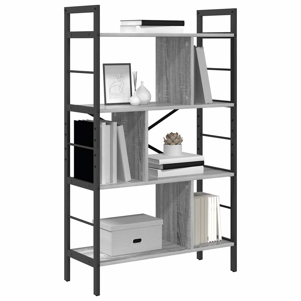 Könyvespolc 7 szintes 75 x 30 x 123,5 cm Szerelt Fa