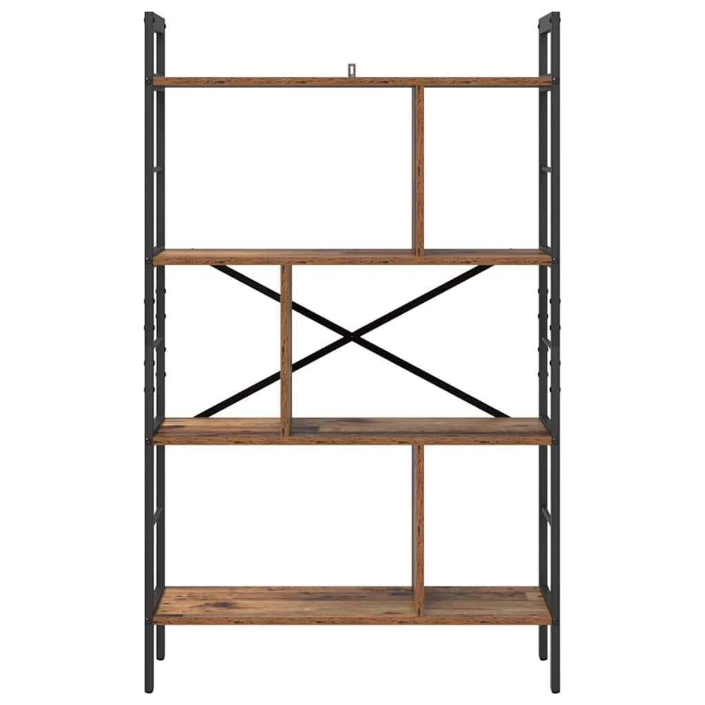 Könyvespolc 7 szintes 75 x 30 x 123,5 cm Szerelt Fa Öreg fa