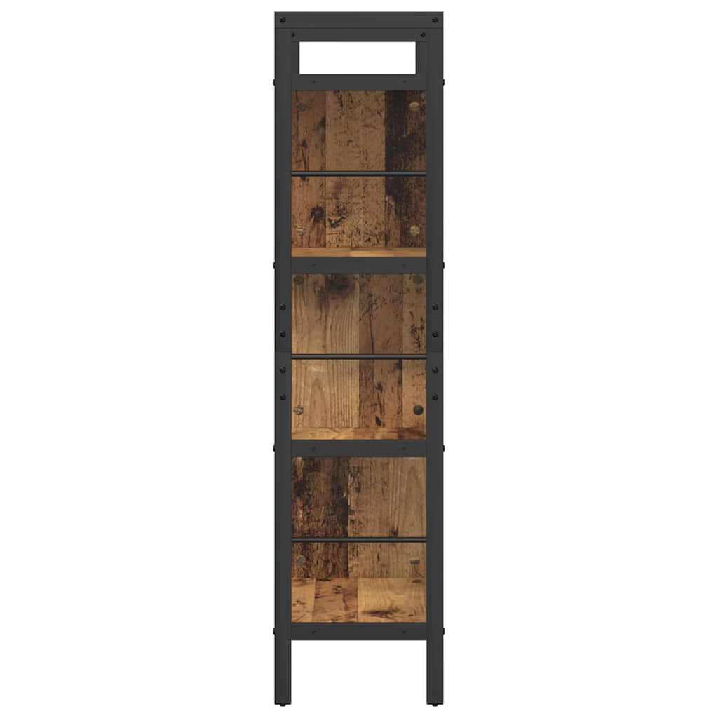 Könyvespolc 7 szintes 75 x 30 x 123,5 cm Szerelt Fa Öreg fa