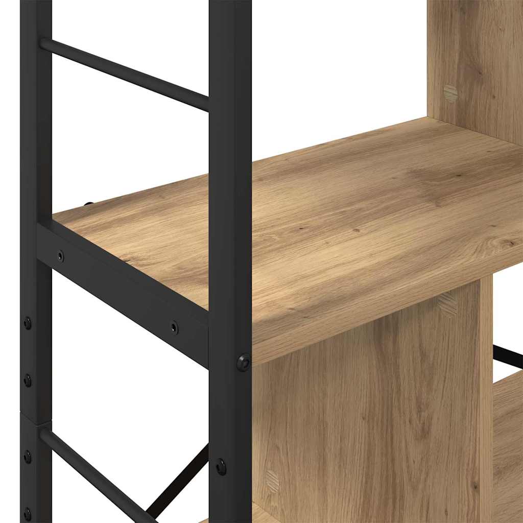 Könyvespolc 7 szintes 75 x 30 x 123,5 cm Szerelt Fa