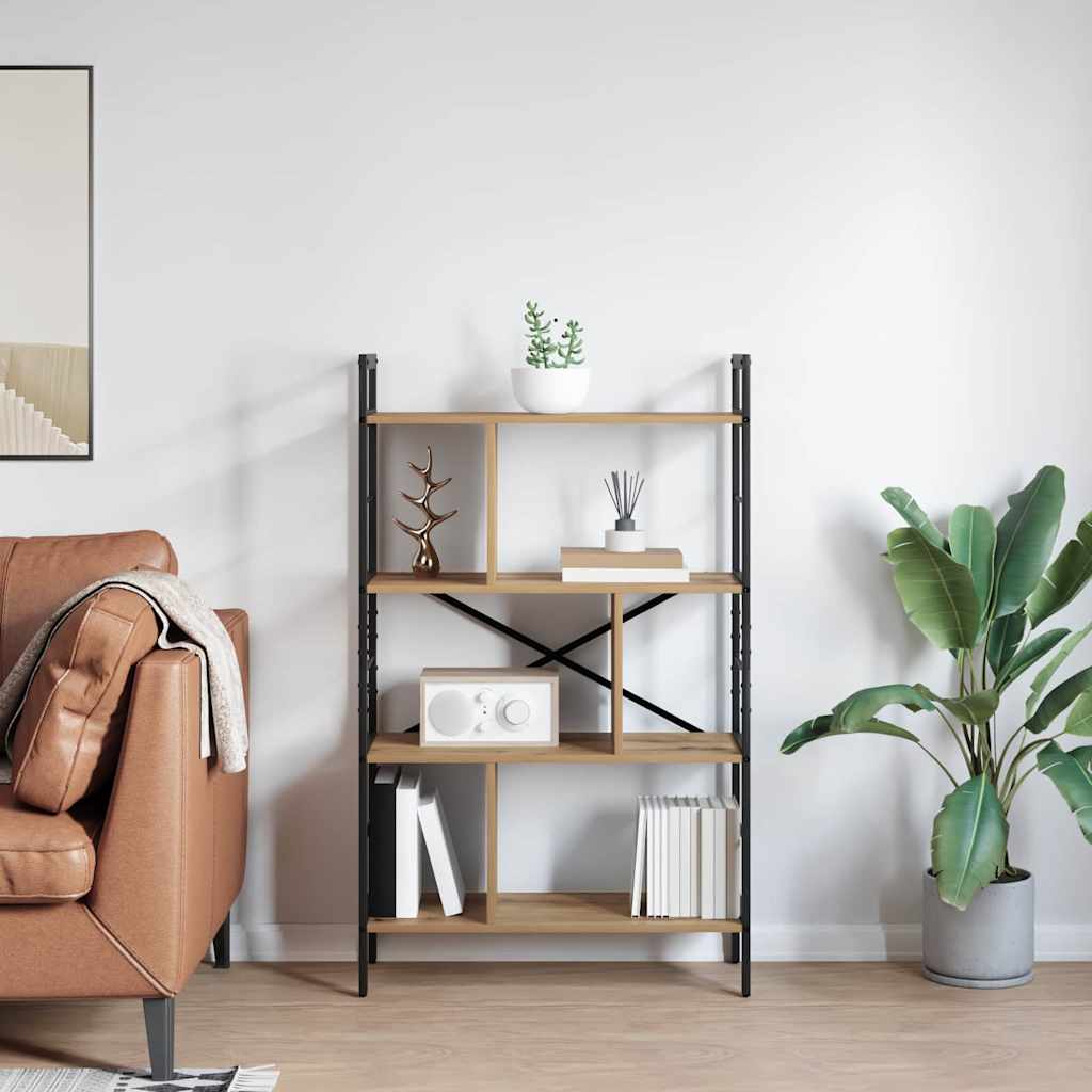 Könyvespolc 7 szintes 75 x 30 x 123,5 cm Szerelt Fa