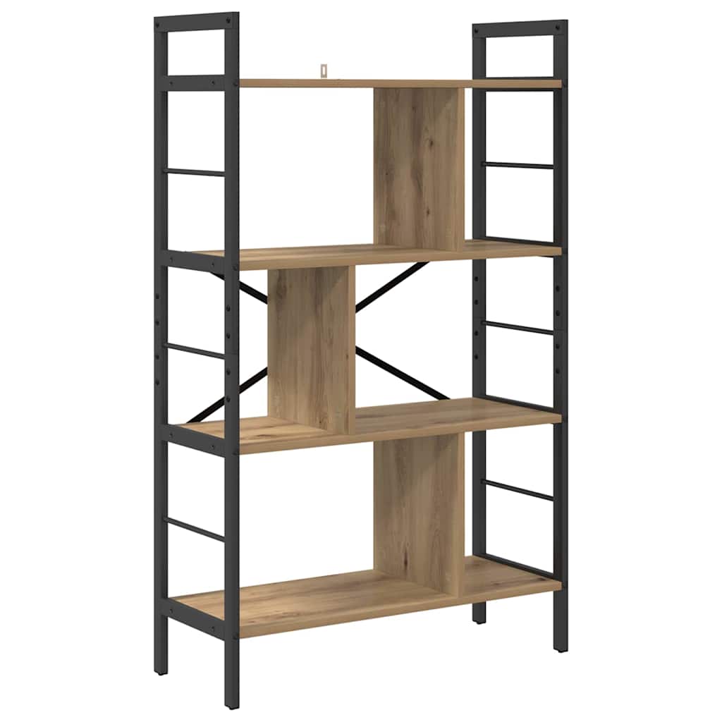Könyvespolc 7 szintes 75 x 30 x 123,5 cm Szerelt Fa