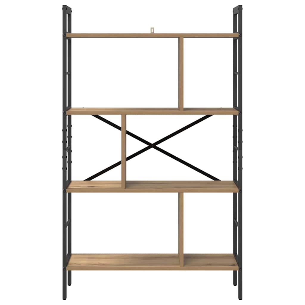Könyvespolc 7 szintes 75 x 30 x 123,5 cm Szerelt Fa