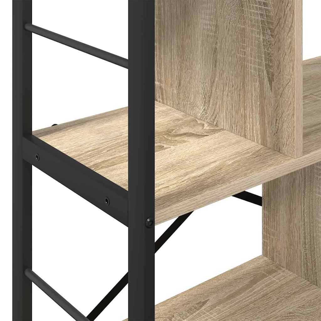 Könyvespolc 5 szintes 75 x 30 x 91 cm Szerelt Fa Sonoma tölgy