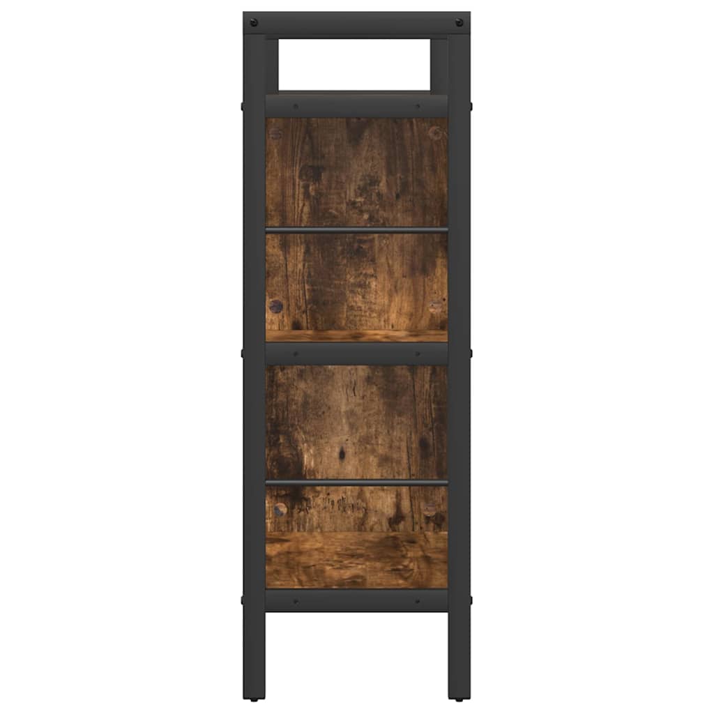 Könyvespolc 5 szintes 75 x 30 x 91 cm Szerelt Fa Füstölt tölgy
