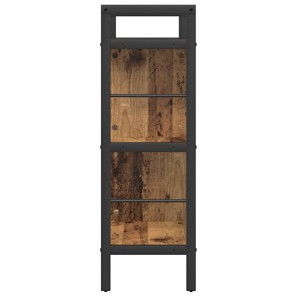 Könyvespolc 5 szintes 75 x 30 x 91 cm Szerelt Fa Öreg fa