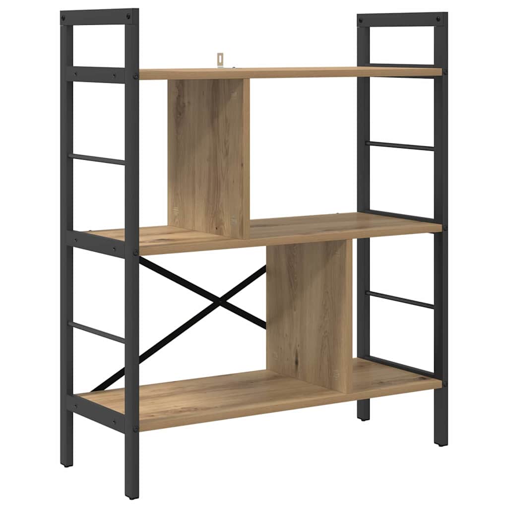 Könyvespolc 5 szintes 75 x 30 x 91 cm Szerelt Fa Artisan tölgy