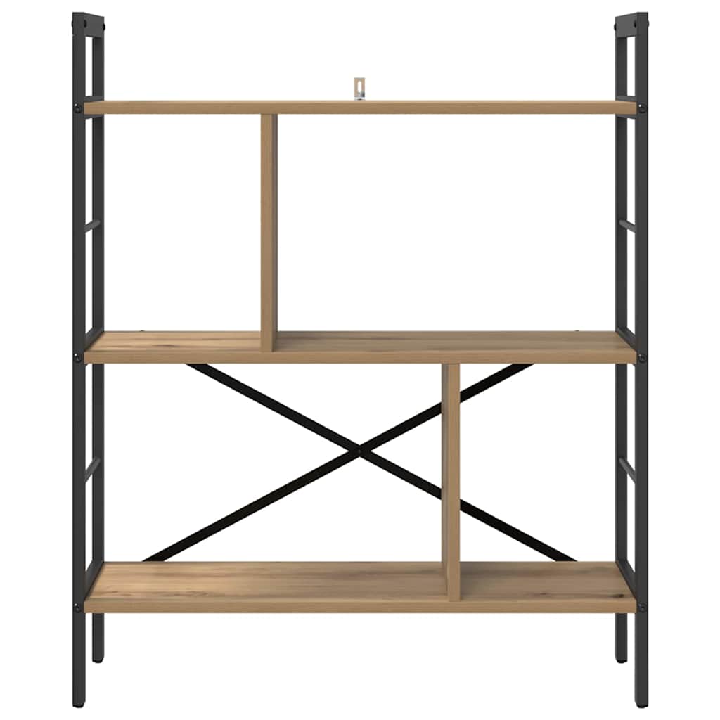 Könyvespolc 5 szintes 75 x 30 x 91 cm Szerelt Fa Artisan tölgy