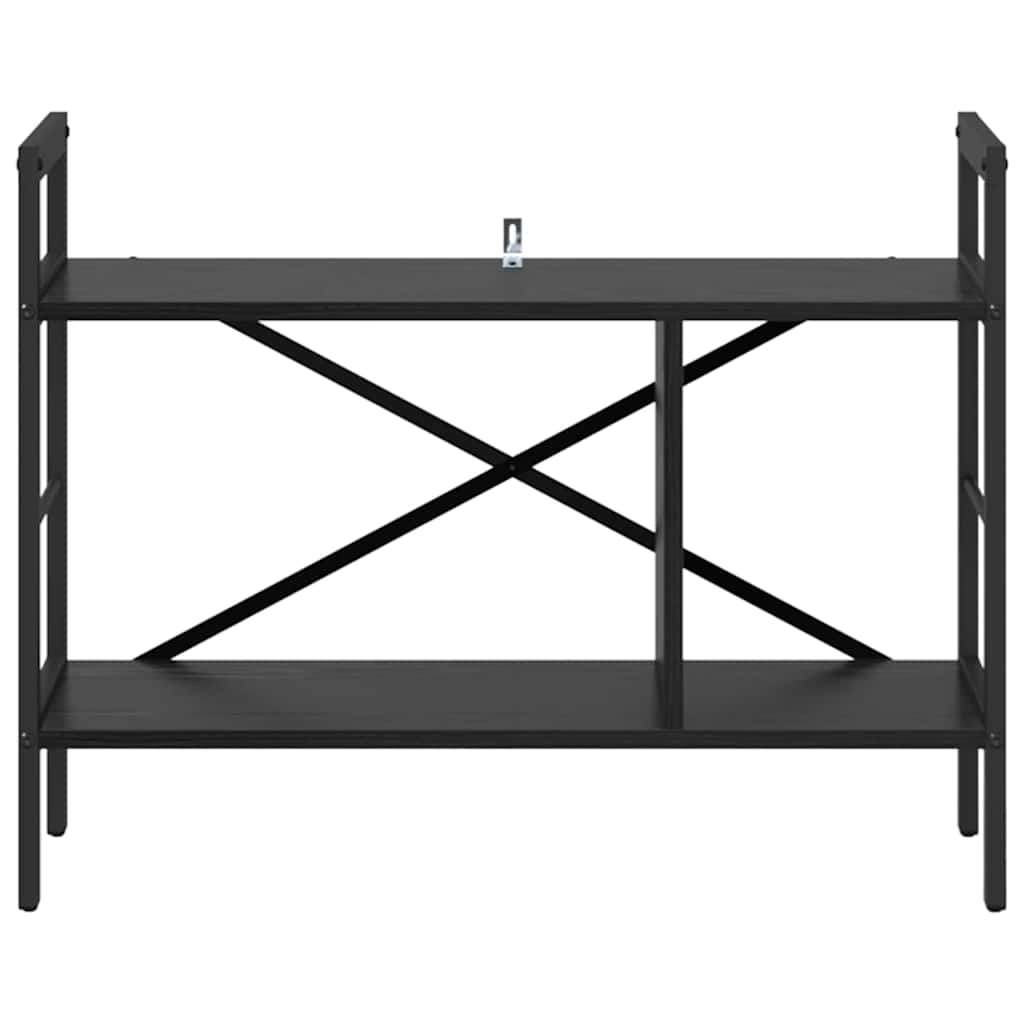Könyvespolc 3 szintes 75 x 30 x 58,5 cm Szerelt Fa Fekete tölgy