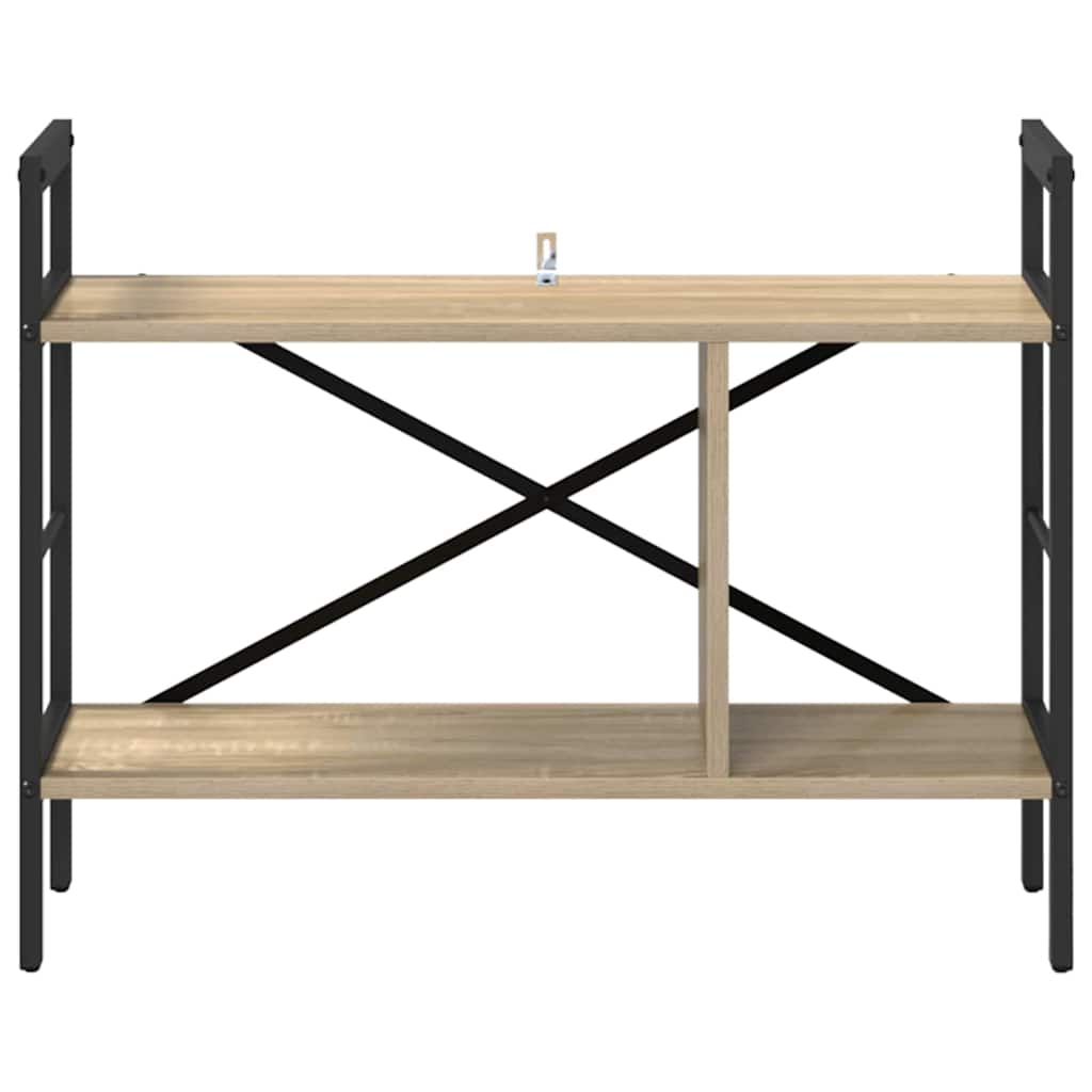 Könyvespolc 3 szintes 75 x 30 x 58,5 cm Szerelt Fa Sonoma tölgy