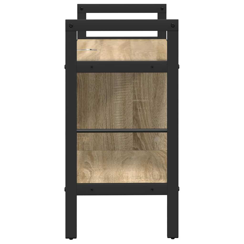 Könyvespolc 3 szintes 75 x 30 x 58,5 cm Szerelt Fa Sonoma tölgy