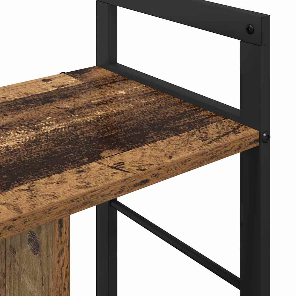 Könyvespolc 3 szintes 75 x 30 x 58,5 cm Szerelt Fa Öreg fa