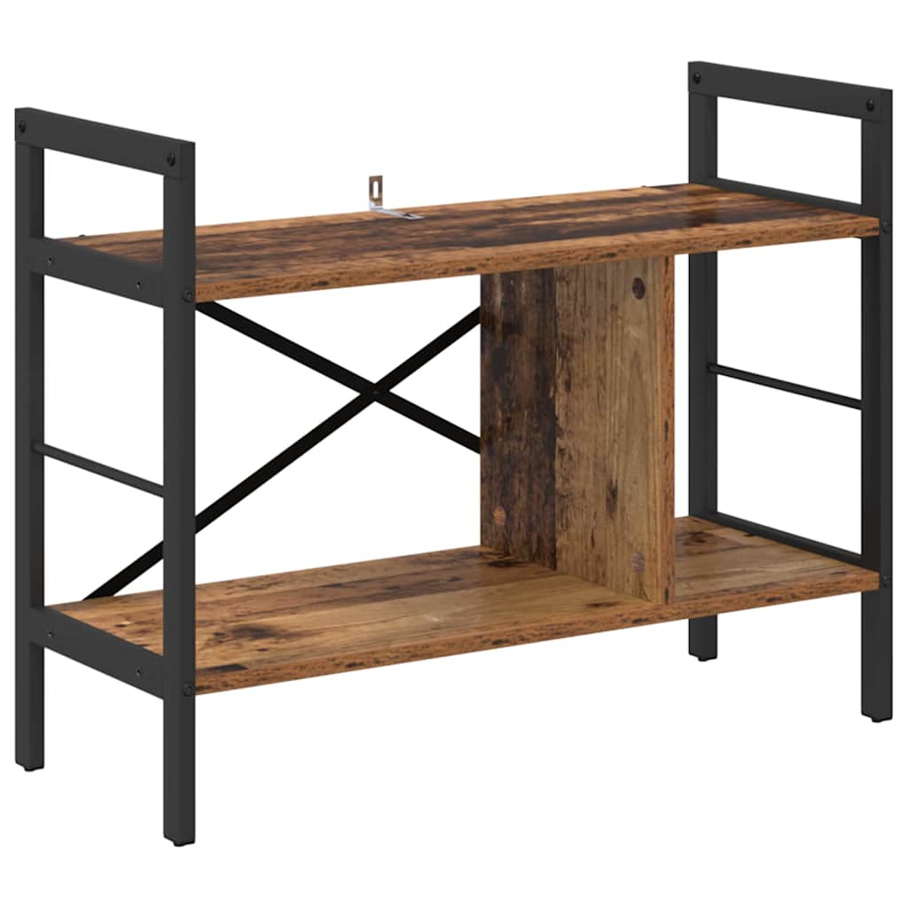 Könyvespolc 3 szintes 75 x 30 x 58,5 cm Szerelt Fa Öreg fa