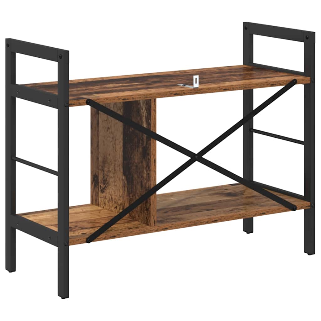 Könyvespolc 3 szintes 75 x 30 x 58,5 cm Szerelt Fa Öreg fa