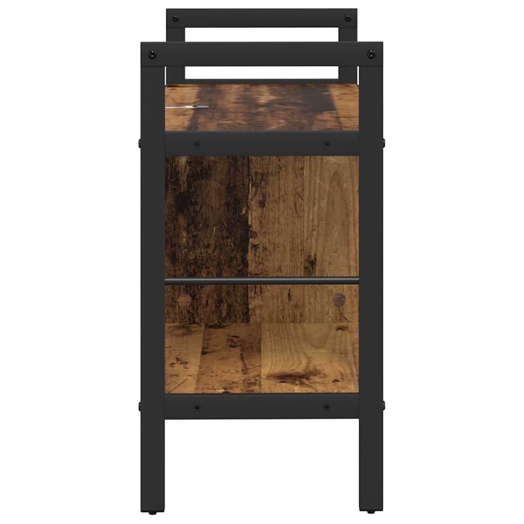 Könyvespolc 3 szintes 75 x 30 x 58,5 cm Szerelt Fa Öreg fa