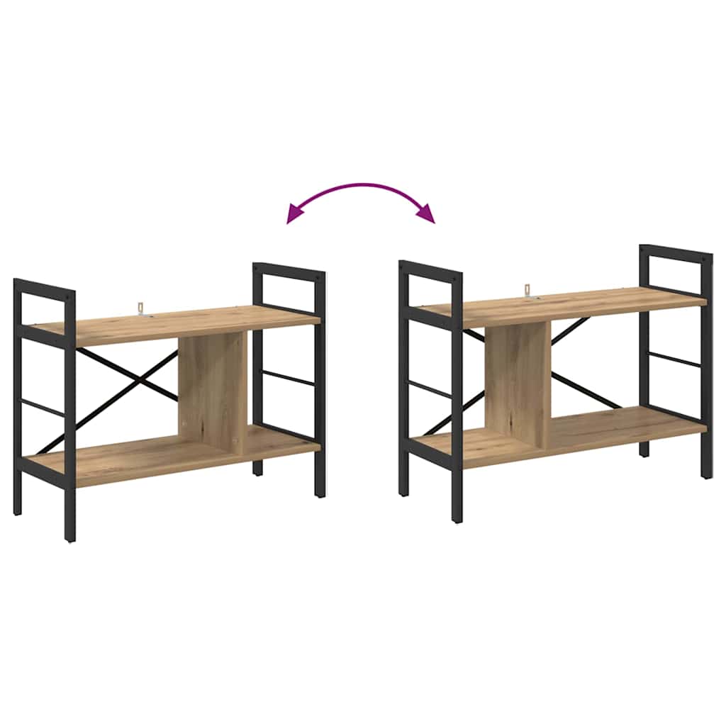 Könyvespolc 3 szintes 75 x 30 x 58,5 cm Szerelt Fa
