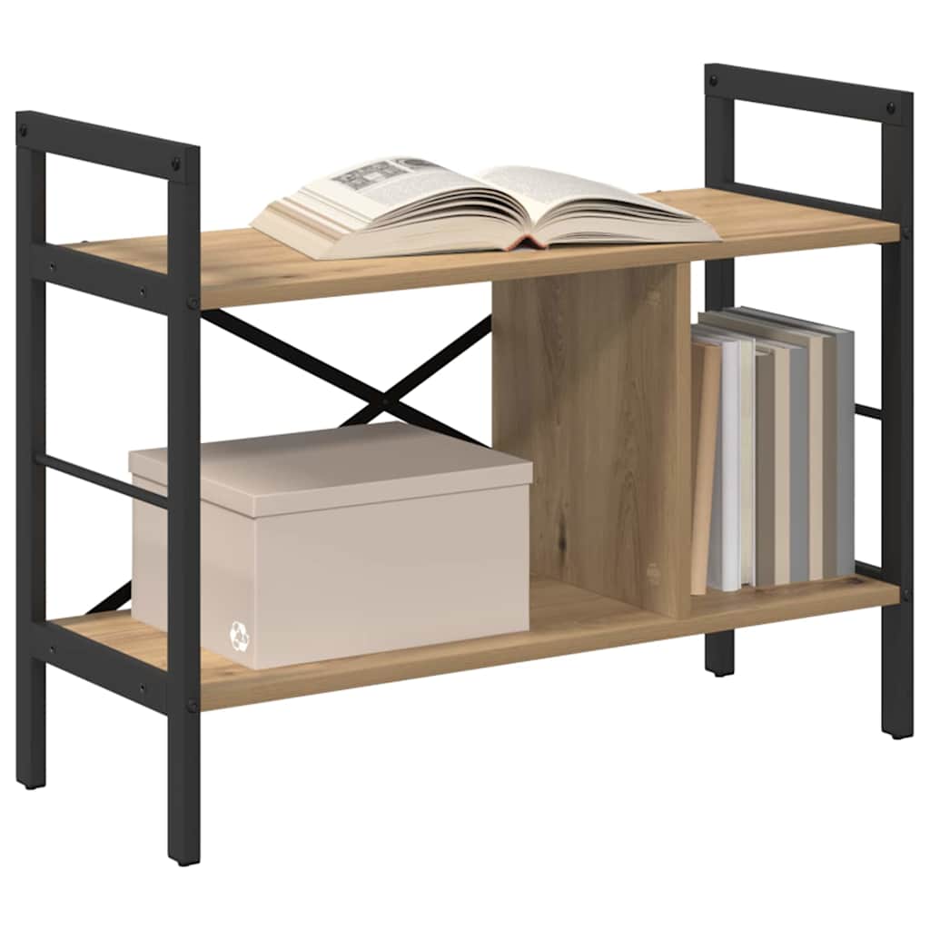 Könyvespolc 3 szintes 75 x 30 x 58,5 cm Szerelt Fa