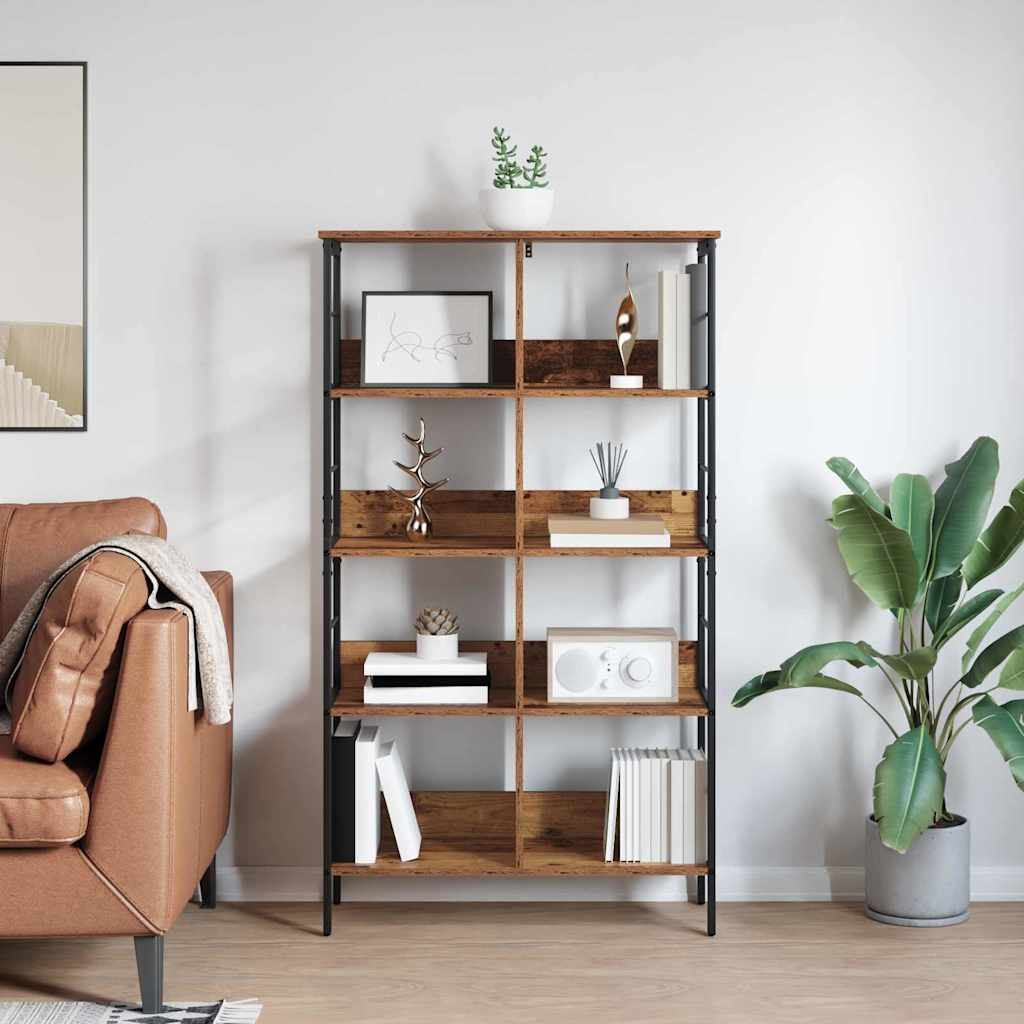 Könyvespolc 8 szintes 82 x 32 x 144,5 cm Szerelt Fa Öreg fa
