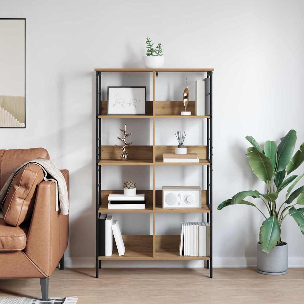 Könyvespolc 8 szintes 82 x 32 x 144,5 cm Faanyag Artisan tölgy