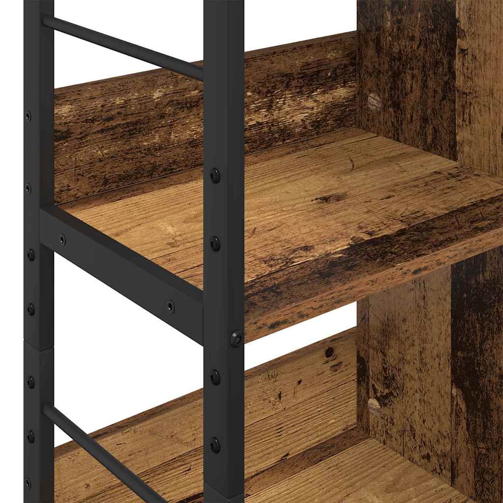 Könyvespolc 6 szintes 82 x 32 x 112 cm Szerelt Fa Öreg fa