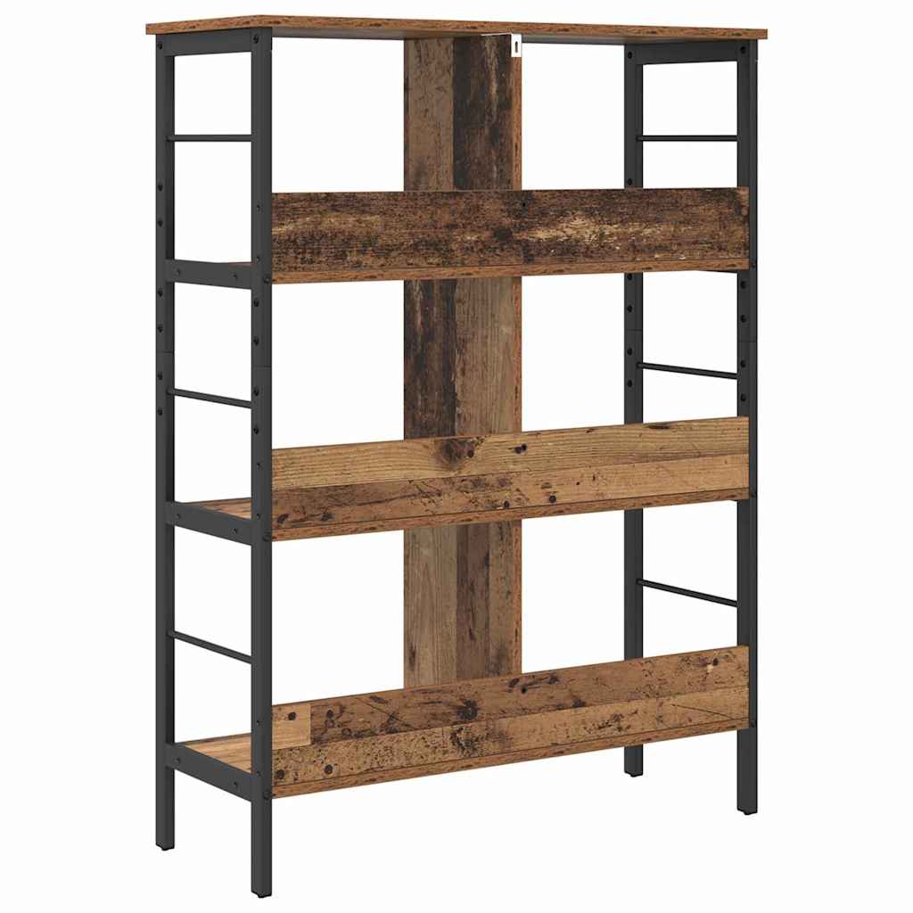 Könyvespolc 6 szintes 82 x 32 x 112 cm Szerelt Fa Öreg fa