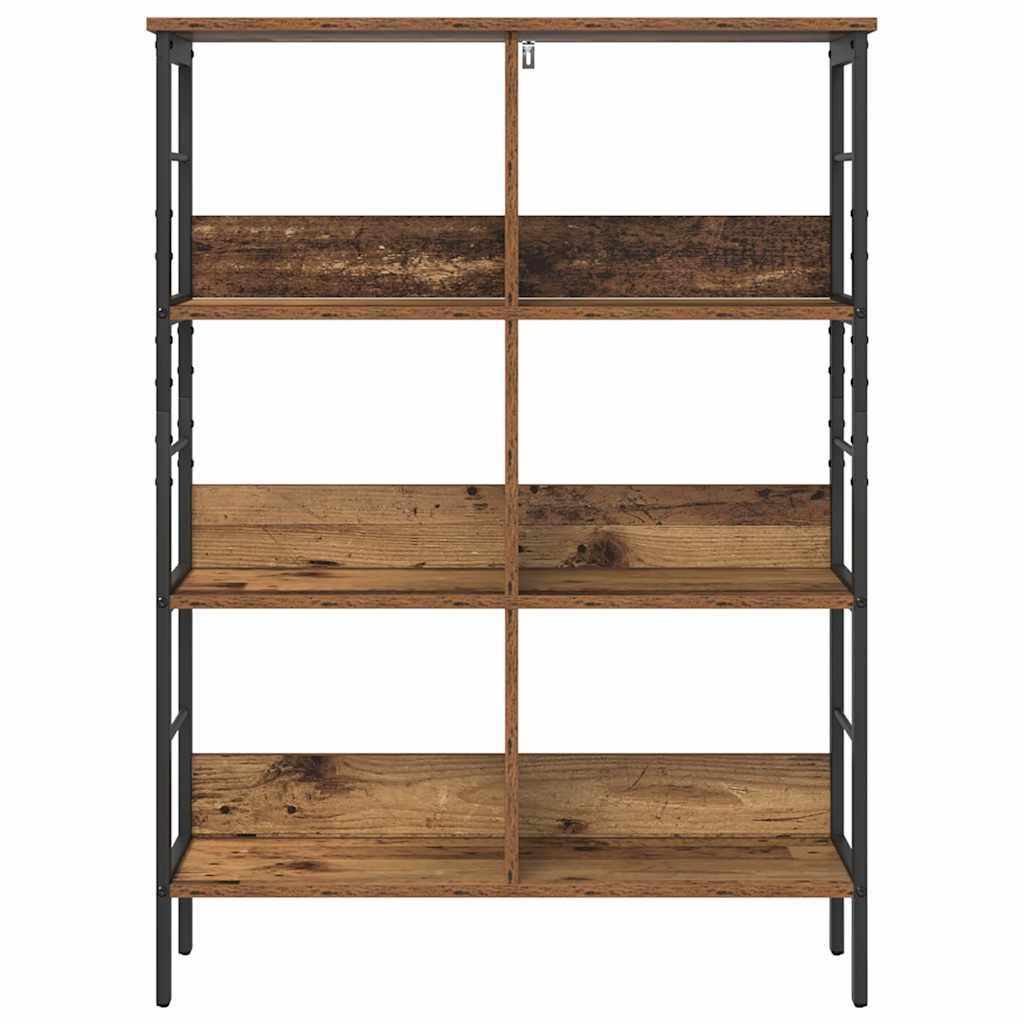 Könyvespolc 6 szintes 82 x 32 x 112 cm Szerelt Fa Öreg fa