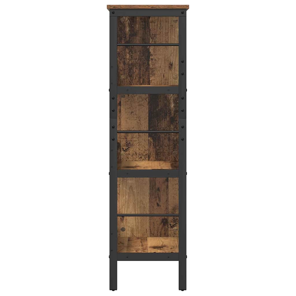 Könyvespolc 6 szintes 82 x 32 x 112 cm Szerelt Fa Öreg fa