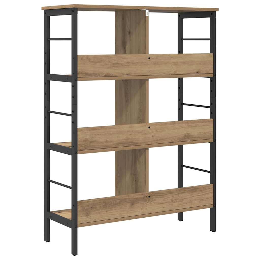 Könyvespolc 6 szintes 82 x 32 x 112 cm Szerelt Fa Artisan tölgy