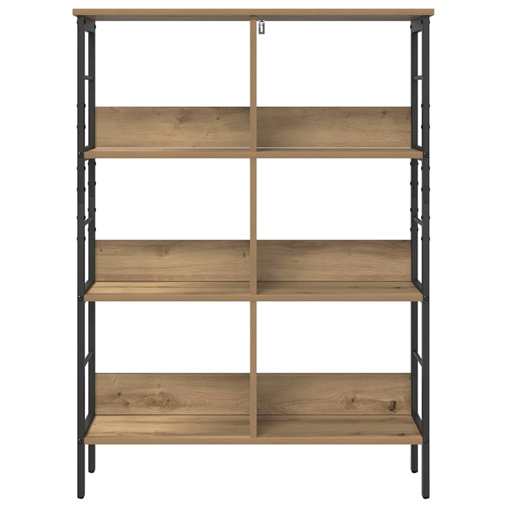 Könyvespolc 6 szintes 82 x 32 x 112 cm Szerelt Fa Artisan tölgy