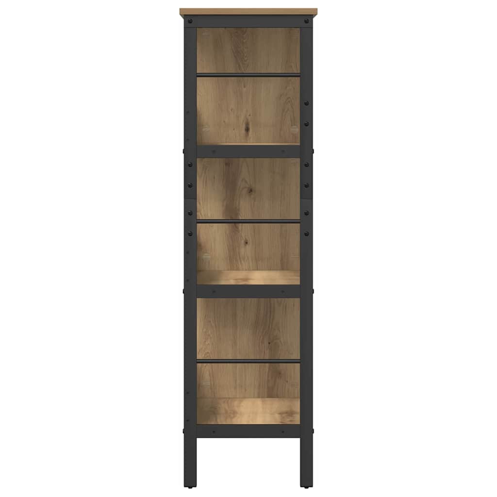 Könyvespolc 6 szintes 82 x 32 x 112 cm Szerelt Fa Artisan tölgy