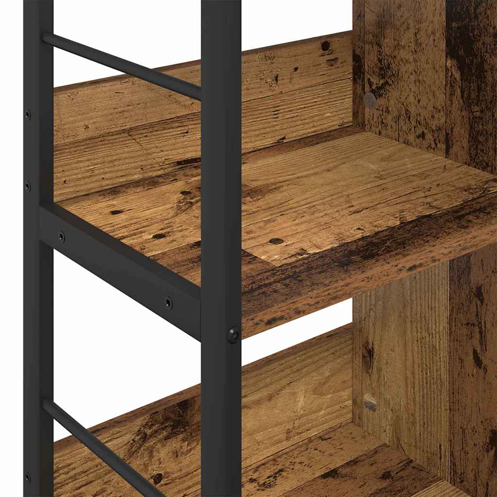 Könyvespolc 4 szintes 82 x 32 x 79 cm Szerelt Fa Öreg fa
