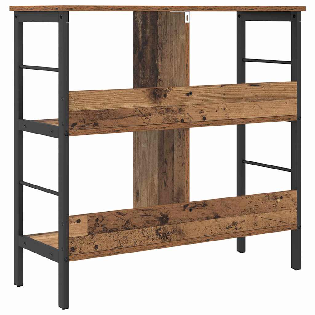 Könyvespolc 4 szintes 82 x 32 x 79 cm Szerelt Fa Öreg fa