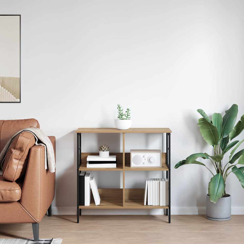 Könyvespolc 4 szintes 82 x 32 x 79 cm Szerelt Fa Artisan tölgy
