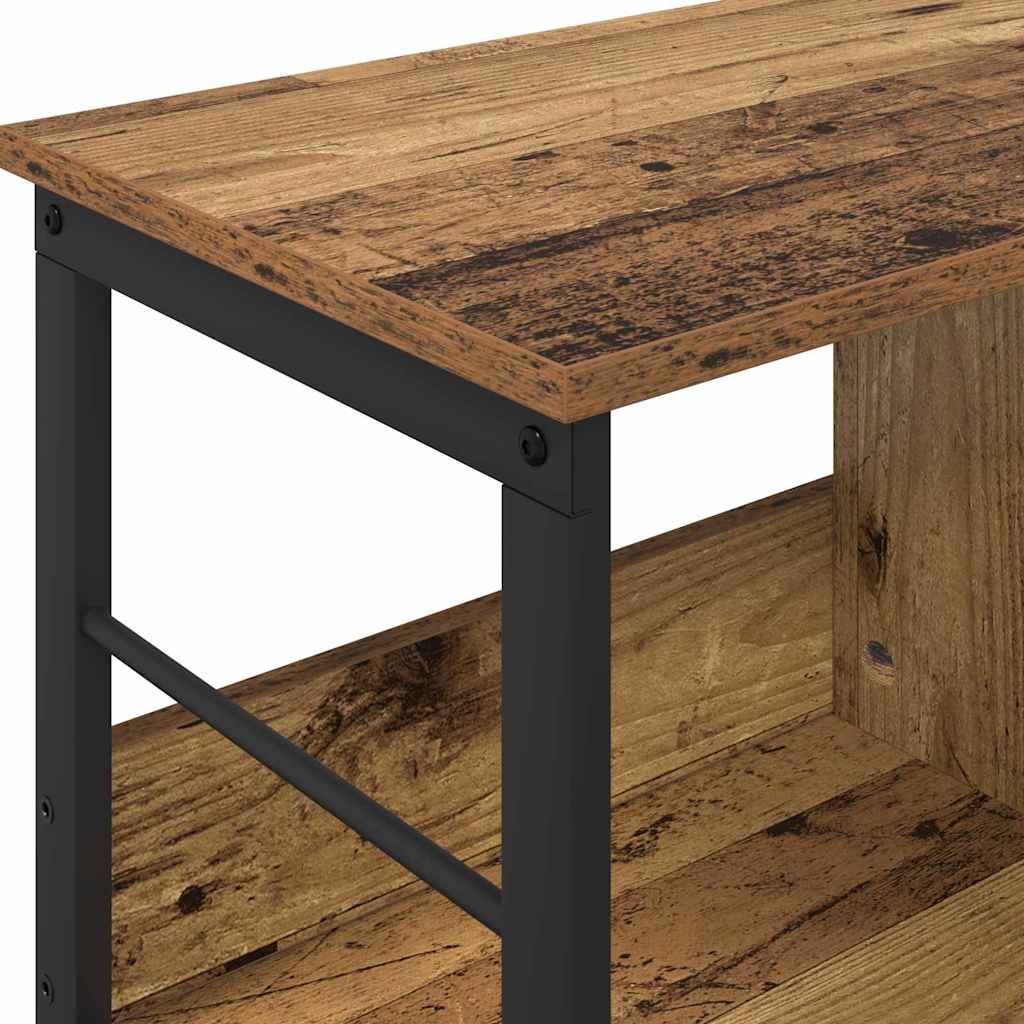 Könyvespolc 2 szintes 82 x 32 x 47 cm Szerelt Fa Öreg fa