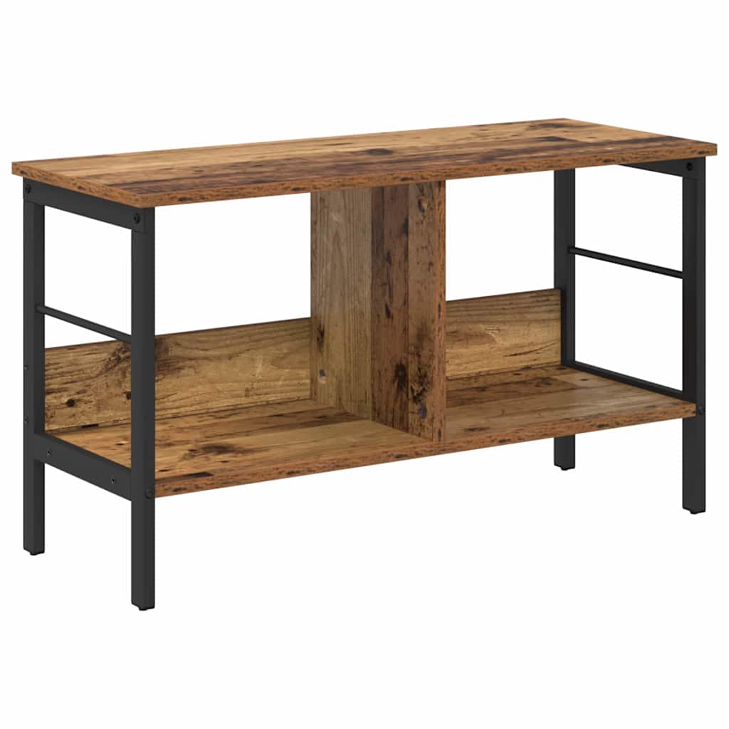 Könyvespolc 2 szintes 82 x 32 x 47 cm Szerelt Fa Öreg fa