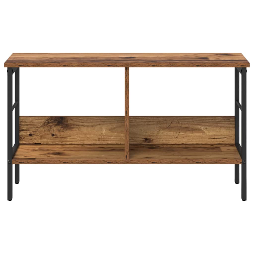 Könyvespolc 2 szintes 82 x 32 x 47 cm Szerelt Fa Öreg fa