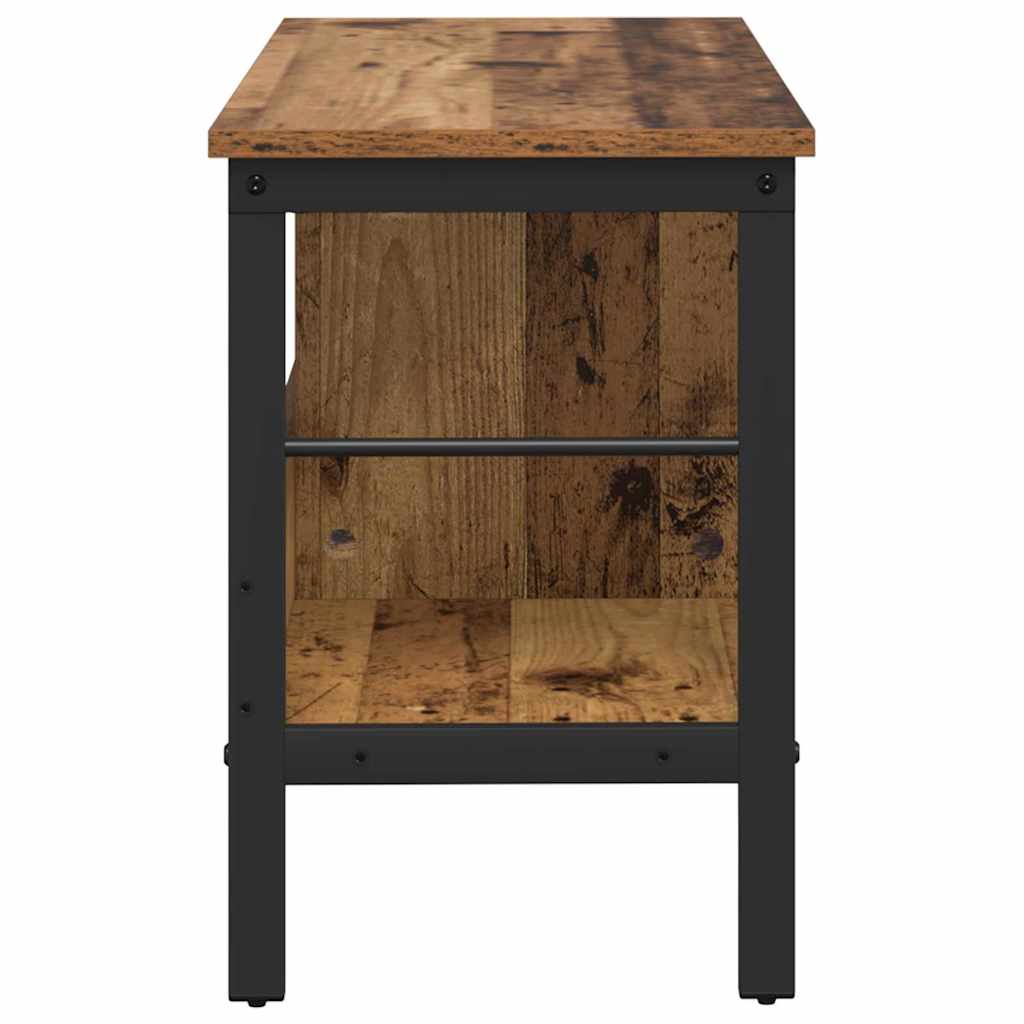 Könyvespolc 2 szintes 82 x 32 x 47 cm Szerelt Fa Öreg fa